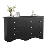 Homall 6 Drawer Double Dresser Equipped with an Anti-Toppling Device, Modern Wood Chest of Drawer for Living Room Bedroom