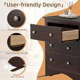 Homall 6 Drawer Double Dresser Equipped with an Anti-Toppling Device, Modern Wood Chest of Drawer for Living Room Bedroom