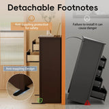 Homall 6 Drawer Double Dresser Equipped with an Anti-Toppling Device, Modern Wood Chest of Drawer for Living Room Bedroom