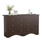 Homall 6 Drawer Double Dresser Equipped with an Anti-Toppling Device, Modern Wood Chest of Drawer for Living Room Bedroom