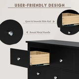 Homall 6 Drawer Double Dresser Equipped with an Anti-Toppling Device, Modern Wood Chest of Drawer for Living Room Bedroom