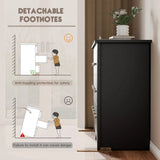 Homall 6 Drawer Double Dresser Equipped with an Anti-Toppling Device, Modern Wood Chest of Drawer for Living Room Bedroom