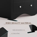 Homall 6 Drawer Double Dresser Equipped with an Anti-Toppling Device, Modern Wood Chest of Drawer for Living Room Bedroom