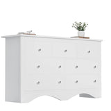 Homall 6 Drawer Double Dresser Equipped with an Anti-Toppling Device, Modern Wood Chest of Drawer for Living Room Bedroom