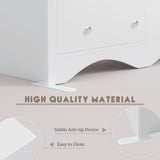 Homall 6 Drawer Double Dresser Equipped with an Anti-Toppling Device, Modern Wood Chest of Drawer for Living Room Bedroom