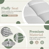 Homall Bar Stools Set of 2 Modern PU Leather Height Adjustable Hydraulic Kitchen Counter Square Island Swivel Barstool with Armrest