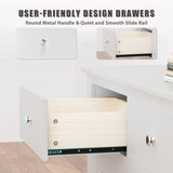 Homall 6 Drawer Double Dresser Equipped with an Anti-Toppling Device, Modern Wood Chest of Drawer for Living Room Bedroom