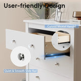 Homall 6 Drawer Double Dresser Equipped with an Anti-Toppling Device, Modern Wood Chest of Drawer for Living Room Bedroom