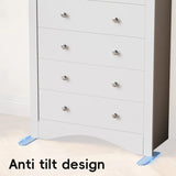 Homall 6 Drawer Double Dresser Equipped with an Anti-Toppling Device, Modern Wood Chest of Drawer for Living Room Bedroom