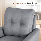 Homall Accent Chair Mid Century Modern Fabric Upholstered Tufted Armchair Wood Legs Lounge Chair for Living Room,Set of 2