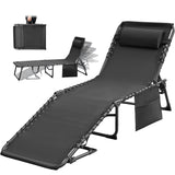 Homall Outdoor Lounge Chair Foldable Chair Adjustable Height Patio Lounge Chair,Suitable for Beach,Lawn and Pool