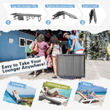Homall Outdoor Lounge Chair Foldable Chair Adjustable Height Patio Lounge Chair,Suitable for Beach,Lawn and Pool