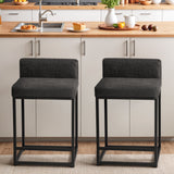 Homall Set of 2 Barstool Counter Stool with Back and Footrest