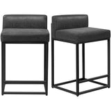 Homall Set of 2 Barstool Counter Stool with Back and Footrest
