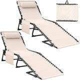Homall Outdoor Lounge Chair Foldable Chair Adjustable Height Patio Lounge Chair,Suitable for Beach,Lawn and Pool