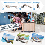 Homall Outdoor Lounge Chair Foldable Chair Adjustable Height Patio Lounge Chair,Suitable for Beach,Lawn and Pool