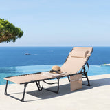 Homall Outdoor Lounge Chair Foldable Chair Adjustable Height Patio Lounge Chair,Suitable for Beach,Lawn and Pool