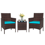 Homall 4 Pieces Outdoor Patio Furniture Sets Rattan Chair Wicker Set for Backyard Porch Garden Poolside Balcony