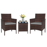 Homall 4 Pieces Outdoor Patio Furniture Sets Rattan Chair Wicker Set for Backyard Porch Garden Poolside Balcony