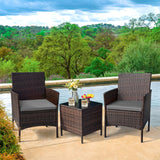 Homall 4 Pieces Outdoor Patio Furniture Sets Rattan Chair Wicker Set for Backyard Porch Garden Poolside Balcony