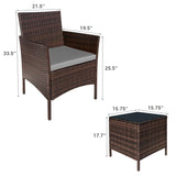 Homall 4 Pieces Outdoor Patio Furniture Sets Rattan Chair Wicker Set for Backyard Porch Garden Poolside Balcony
