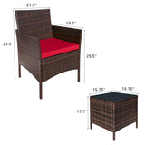 Homall 4 Pieces Outdoor Patio Furniture Sets Rattan Chair Wicker Set for Backyard Porch Garden Poolside Balcony
