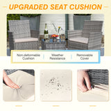 Homall 4 Pieces Outdoor Patio Furniture Sets Rattan Chair Wicker Set for Backyard Porch Garden Poolside Balcony