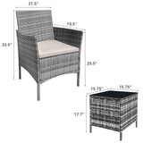 Homall 4 Pieces Outdoor Patio Furniture Sets Rattan Chair Wicker Set for Backyard Porch Garden Poolside Balcony