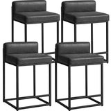 Homall Set of 2 Barstool Counter Stool with Back and Footrest