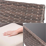 Homall 4 Pieces Outdoor Patio Furniture Sets Rattan Chair Wicker Set for Backyard Porch Garden Poolside Balcony