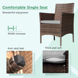 Homall 4 Pieces Outdoor Patio Furniture Sets Rattan Chair Wicker Set for Backyard Porch Garden Poolside Balcony