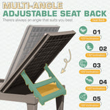Homall 2 Pieces Patio Lounge Chair Outdoor Adjustable Chaise Lounge Chair
