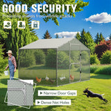 Homall Metal Chicken Coop with Waterproof Cover for Backyard and Farm, Poultry Cage with Denser Net Hole for Hens, Rabbits Dogs
