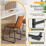 Homall Barstools Low Height PU Leather Counter Bar Stool With Back and Footrest Set of 2