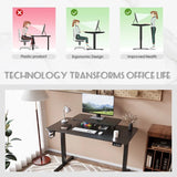 Homall  Electric Height Adjustable Standing Desk with Monitor Stand Lifting Range 28~46" Stand Up Office Desk for Home Office