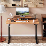 Homall  Electric Height Adjustable Standing Desk with Monitor Stand Lifting Range 28~46" Stand Up Office Desk for Home Office