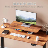 Homall  Electric Height Adjustable Standing Desk with Monitor Stand Lifting Range 28~46" Stand Up Office Desk for Home Office