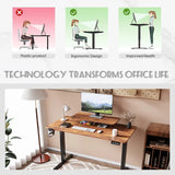 Homall  Electric Height Adjustable Standing Desk with Monitor Stand Lifting Range 28~46" Stand Up Office Desk for Home Office