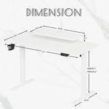 Homall  Electric Height Adjustable Standing Desk with Monitor Stand Lifting Range 28~46" Stand Up Office Desk for Home Office