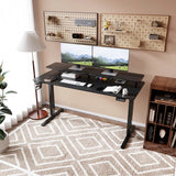 Homall  Electric Height Adjustable Standing Desk with Monitor Stand Lifting Range 28~46" Stand Up Office Desk for Home Office