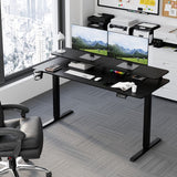Homall  Electric Height Adjustable Standing Desk with Monitor Stand Lifting Range 28~46" Stand Up Office Desk for Home Office