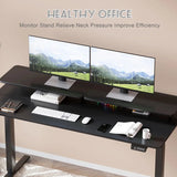 Homall  Electric Height Adjustable Standing Desk with Monitor Stand Lifting Range 28~46" Stand Up Office Desk for Home Office