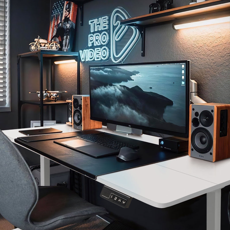 Homall Electric Height Adjustable Standing Desk Home Office Computer Desk Memory Preset with T-Shaped Metal Bracket