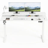Homall Electric Height Adjustable Standing Desk with Monitor Stand Lifting Range 28~46" Stand Up Office Desk for Home Office