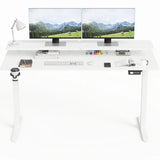 Homall  Electric Height Adjustable Standing Desk with Monitor Stand Lifting Range 28~46" Stand Up Office Desk for Home Office