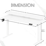 Homall Electric Height Adjustable Standing Desk with Monitor Stand Lifting Range 28~46" Stand Up Office Desk for Home Office