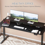 Homall  Electric Height Adjustable Standing Desk with Monitor Stand Lifting Range 28~46" Stand Up Office Desk for Home Office