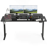 Homall  Electric Height Adjustable Standing Desk with Monitor Stand Lifting Range 28~46" Stand Up Office Desk for Home Office