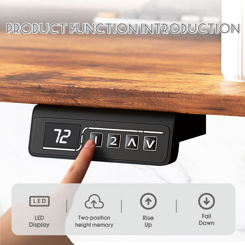 Homall  Electric Height Adjustable Standing Desk with Monitor Stand Lifting Range 28~46" Stand Up Office Desk for Home Office