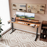 Homall  Electric Height Adjustable Standing Desk with Monitor Stand Lifting Range 28~46" Stand Up Office Desk for Home Office
